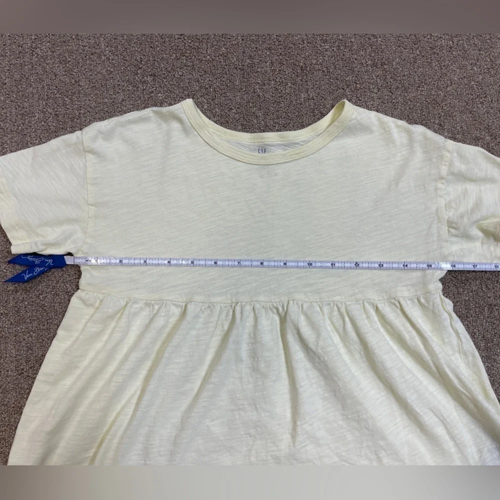 Gap Kids: Girls Yellow Peplum Cotton Short Sleeve T-Shirt, Size M
